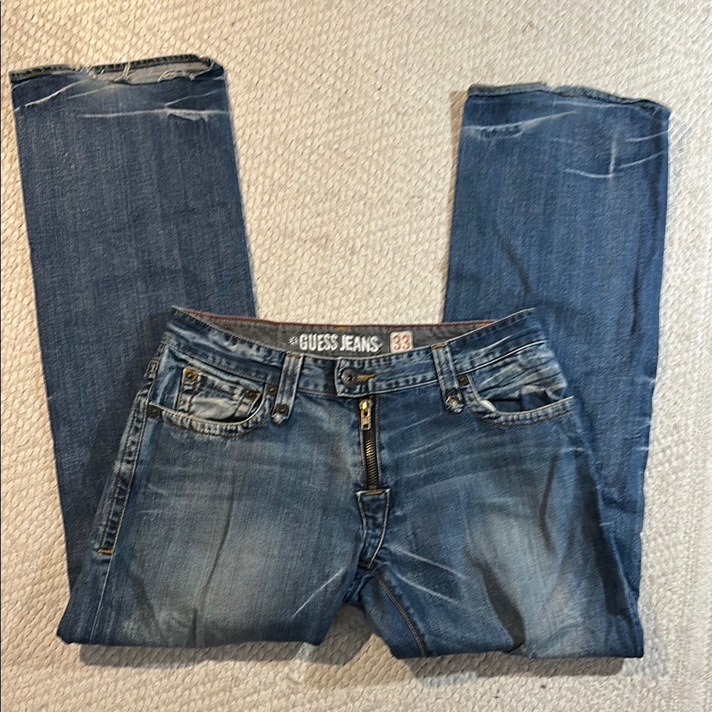Guess Bootcut Blue Denim Jeans 33x32